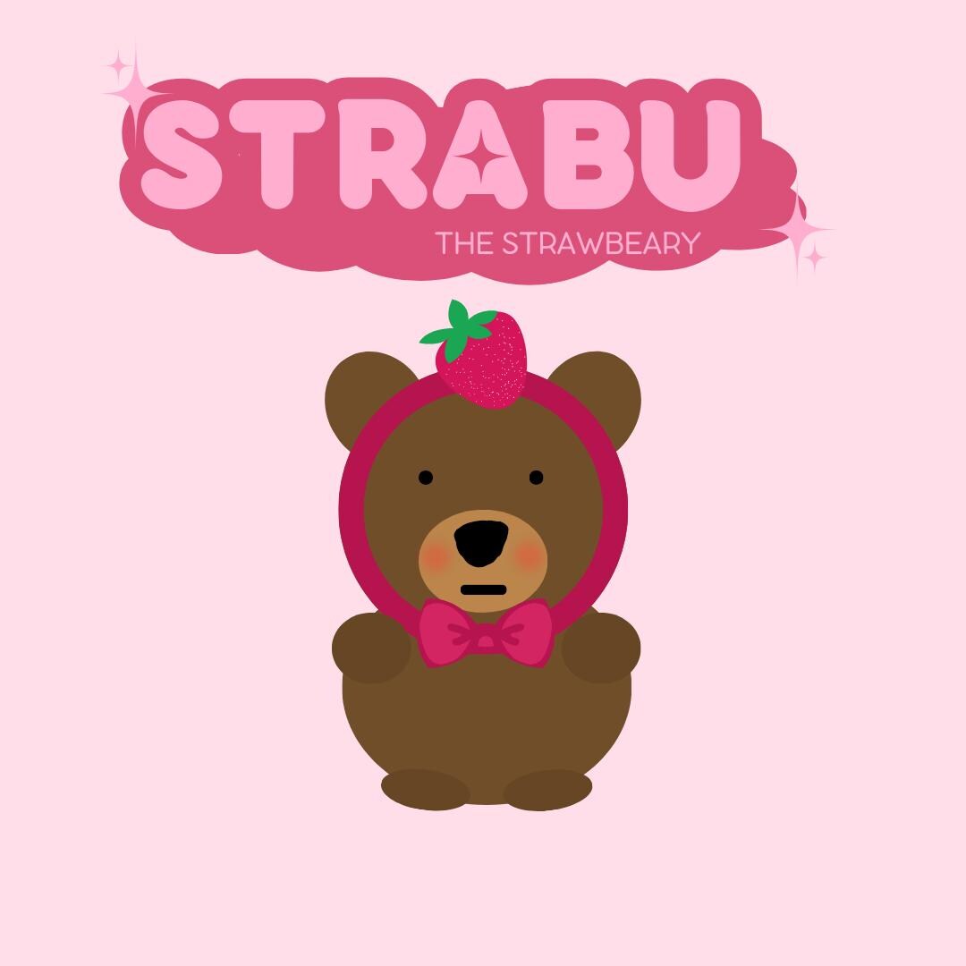 Strabu the Strawberry | Desk Pet or Figure Friend
