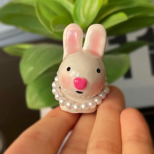 Pearl the Bunny | Desk Pet or Figure Friend